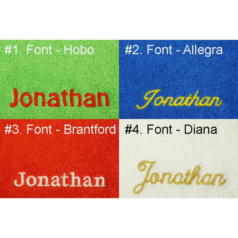 FACE TOWEL WITH NAME & XMAS TREE EMBROIDERY (WHITE)