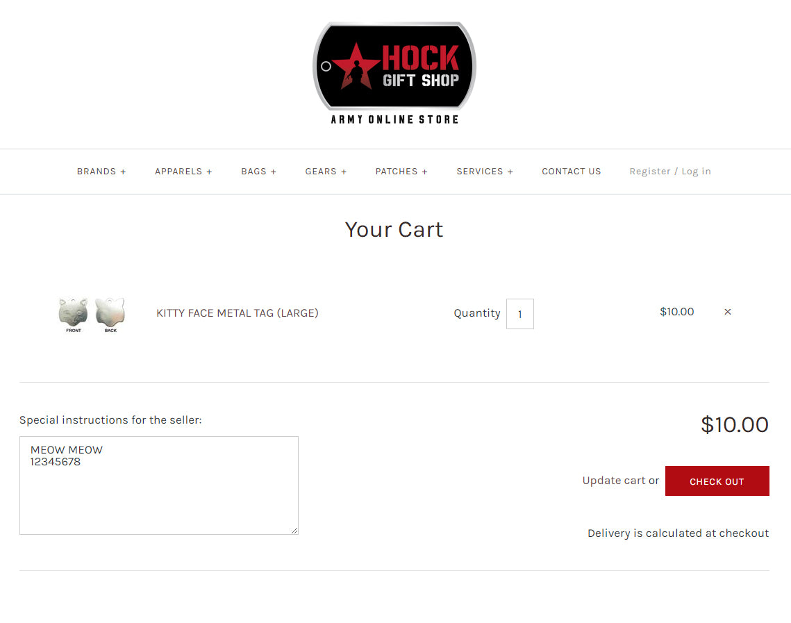 PIRATE KITTY CAT TAG - Hock Gift Shop | Army Online Store in Singapore