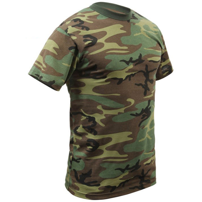 ROTHCO CAMO T-SHIRT - WOODLAND CAMO - Hock Gift Shop | Army Online Store in Singapore