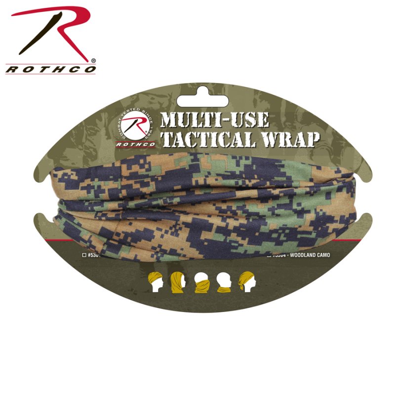 ROTHCO MULTI USE TACTICAL WRAP - WOODLAND DIGITAL - Hock Gift Shop | Army Online Store in Singapore