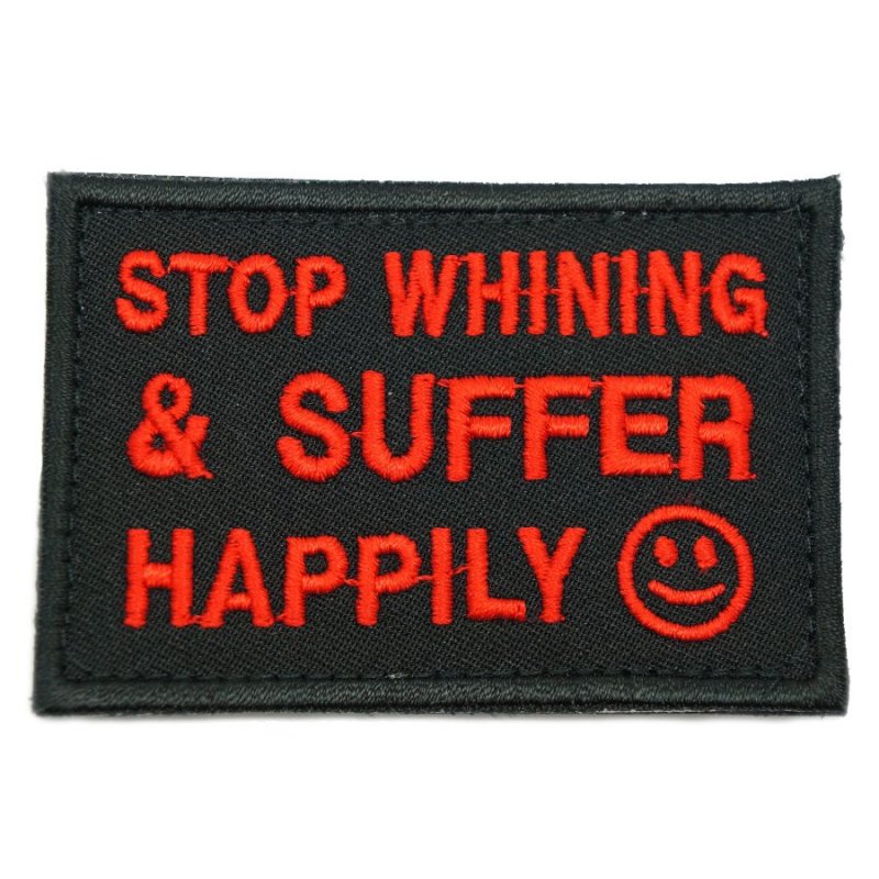 STOP WHINING PATCH - BLACK RED
