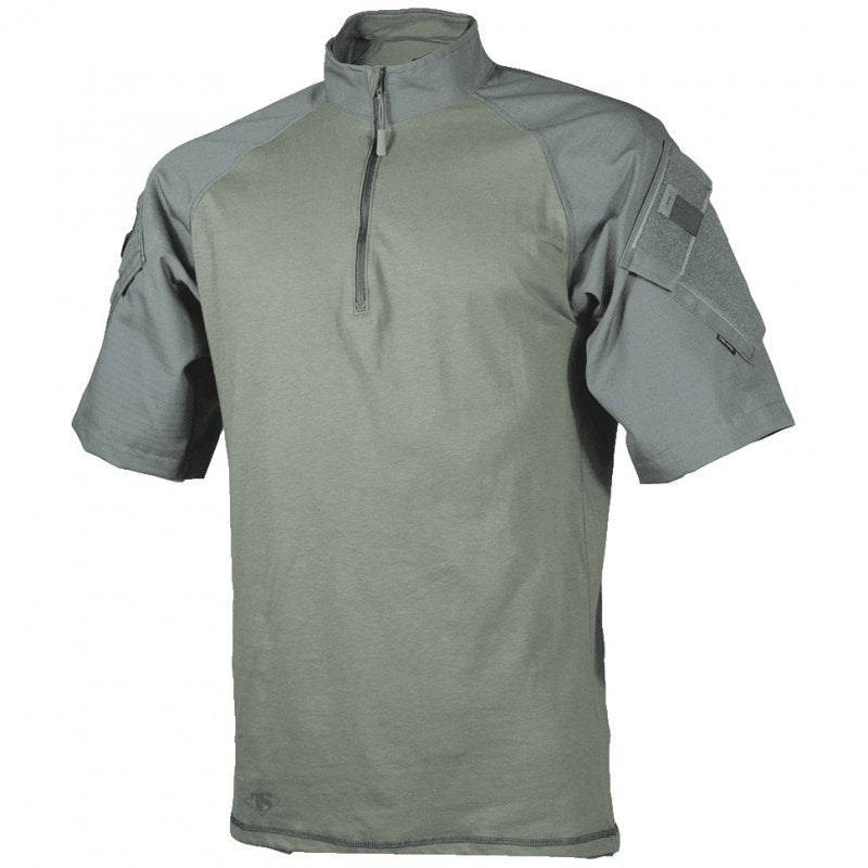 TRU-SPEC T.R.U. SHORT SLEEVE 1/4 ZIP COMBAT SHIRT - OD GREEN