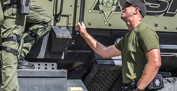 HELIKON-TEX T-SHIRT (SLIM) - MELANGE RED