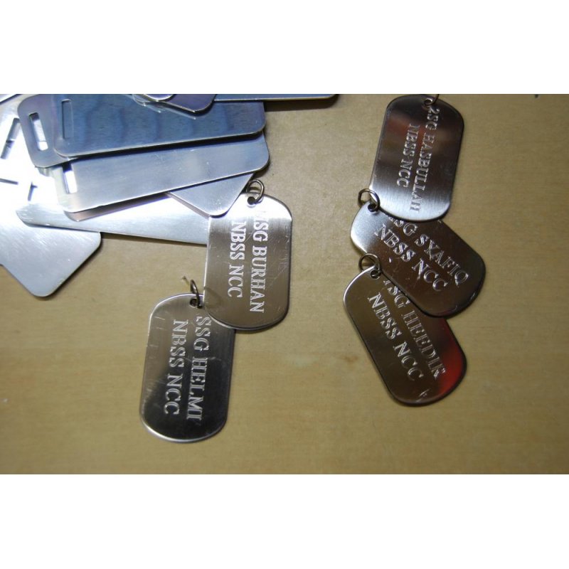 US MILITARY DOG TAG ENGRAVING (STAINLESS STEEL)