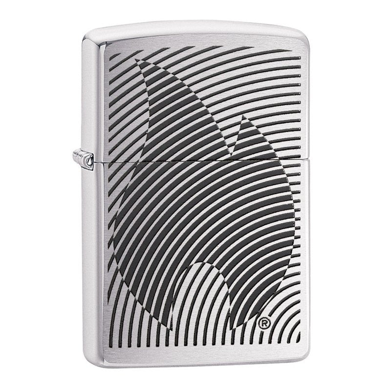 ZIPPO ILLUSION FLAME BRUSH CHROME